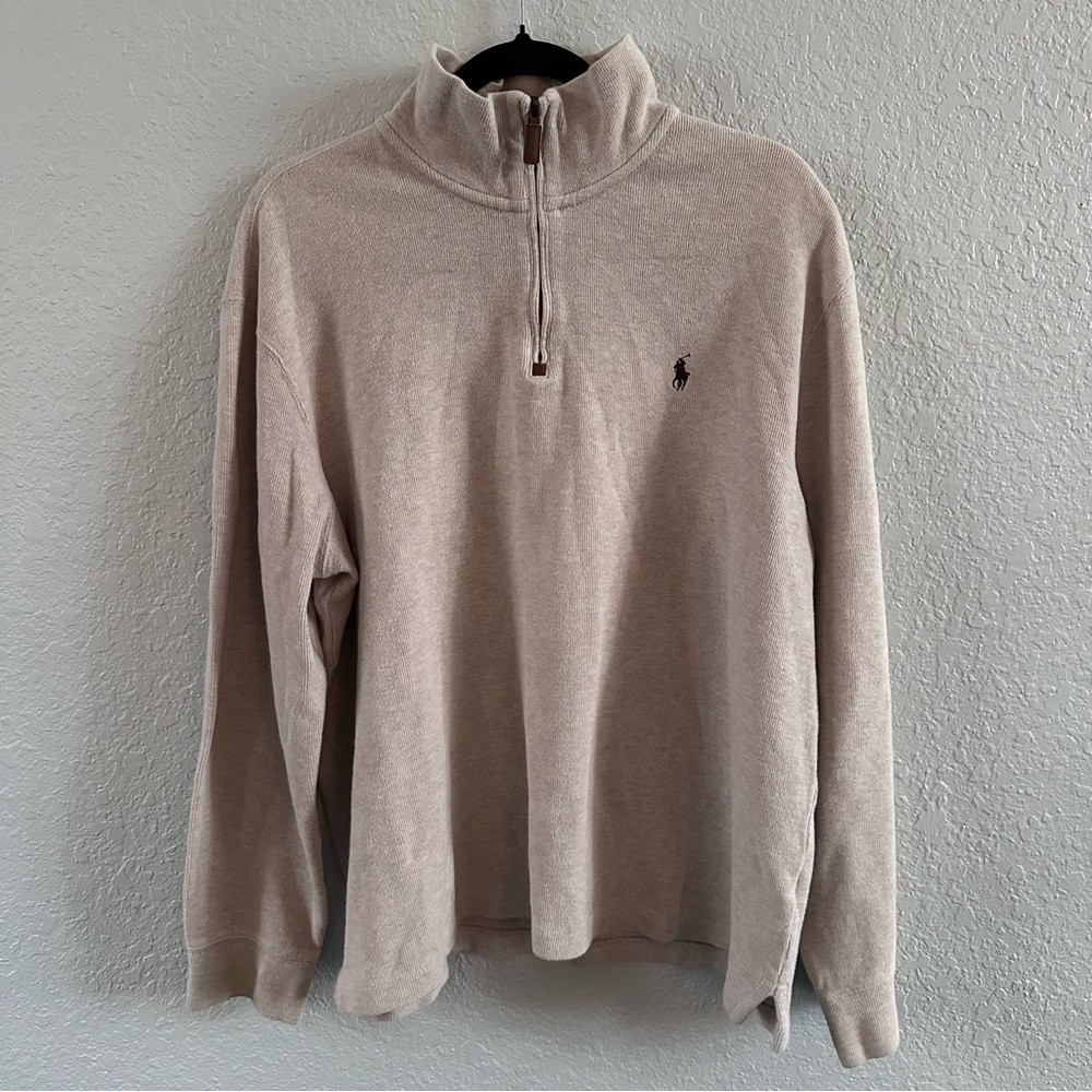 Ralph Lauren 100% Cotton Quarter-Zip Pullover Sweater